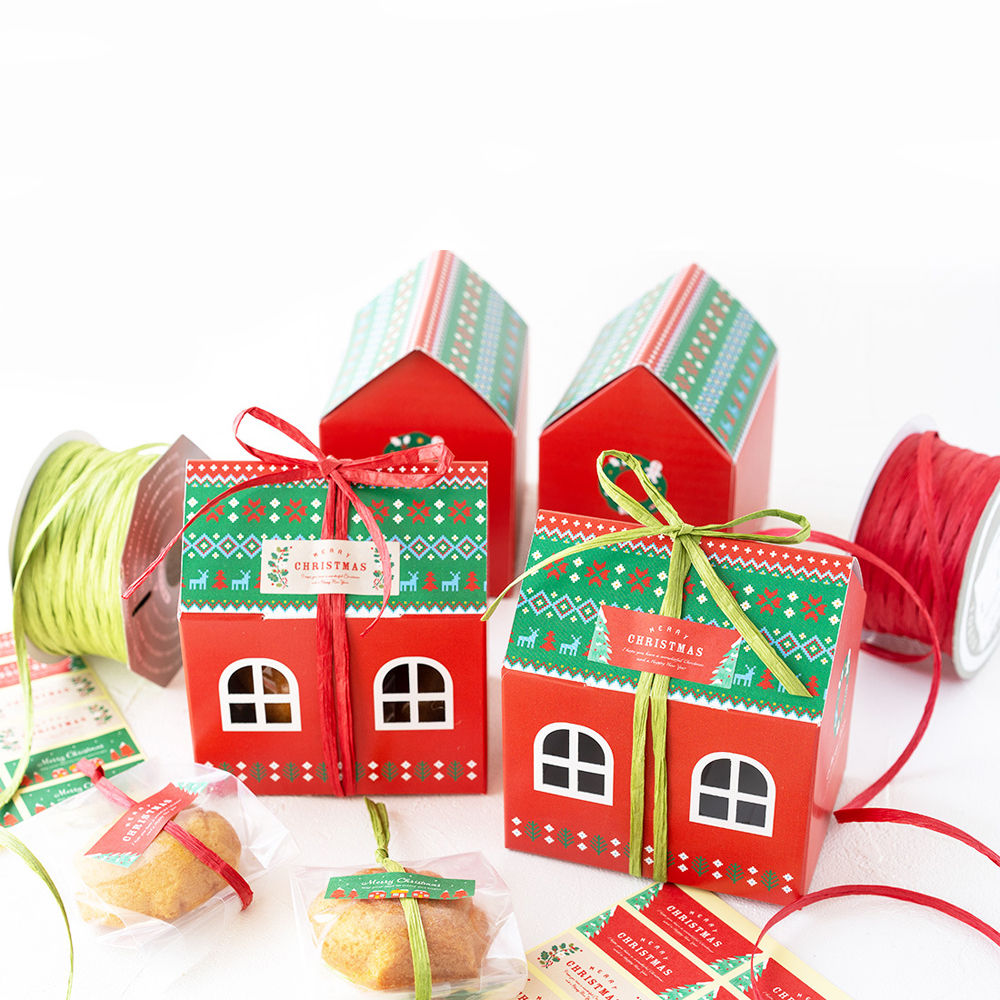 Christmas House Cookies Gift Packaging Box