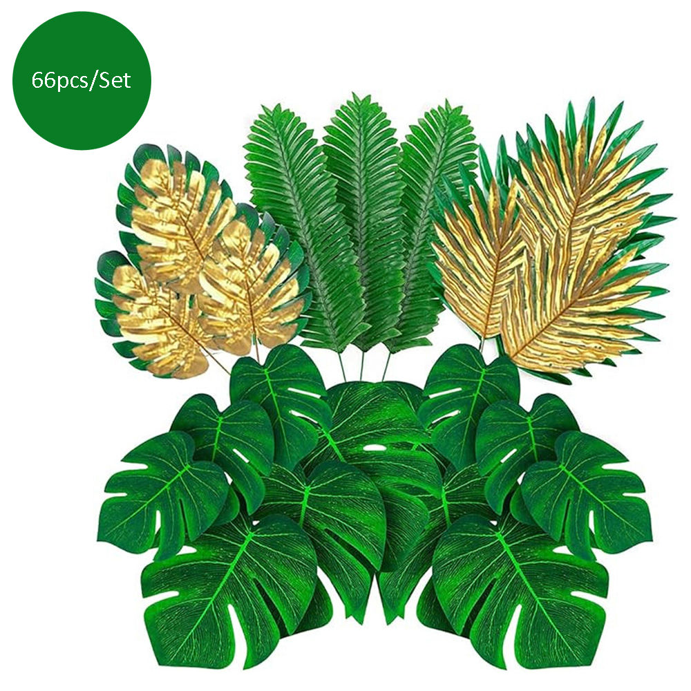 6 Kinds Artificial Palm Leaves Tropical Monstera Leave Set