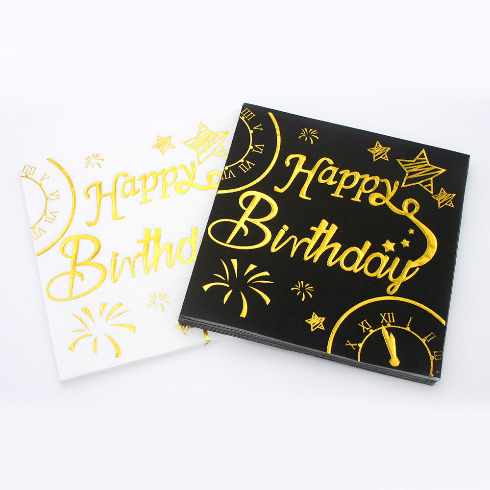 white blcake brongzing napkin paper