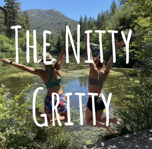 The Nitty Gritty Podcast cover image two girls jumping
