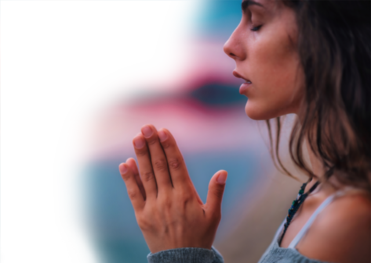 Girl meditating