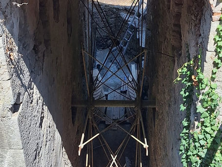Travaux de la roue à Augets 
