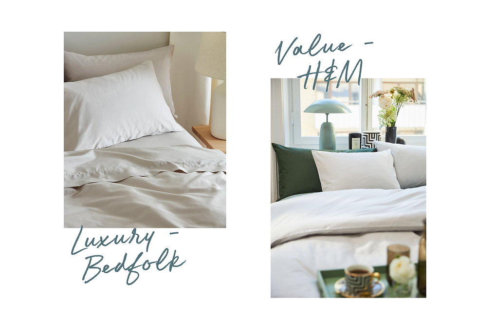 Luxury and Value Bed sets, duvet cover and pillows. Interior Design for Property Developers. The Modern Landlord.