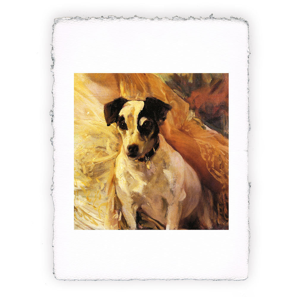 Stampa Pitteikon dell'opera di Joaquin Sorolla "Ritratto di un Jack Russell"