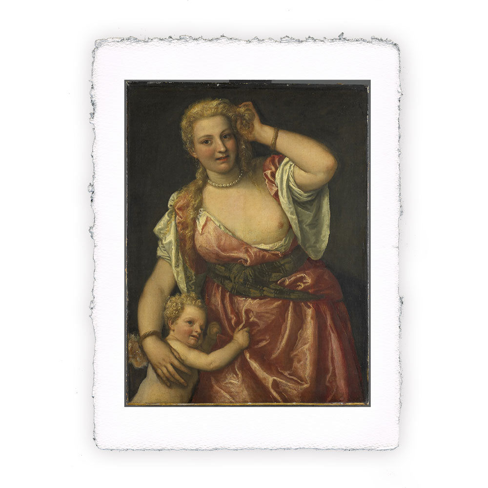 Stampa Pitteikon dell'opera di Paolo Veronese "Venere e Amore"