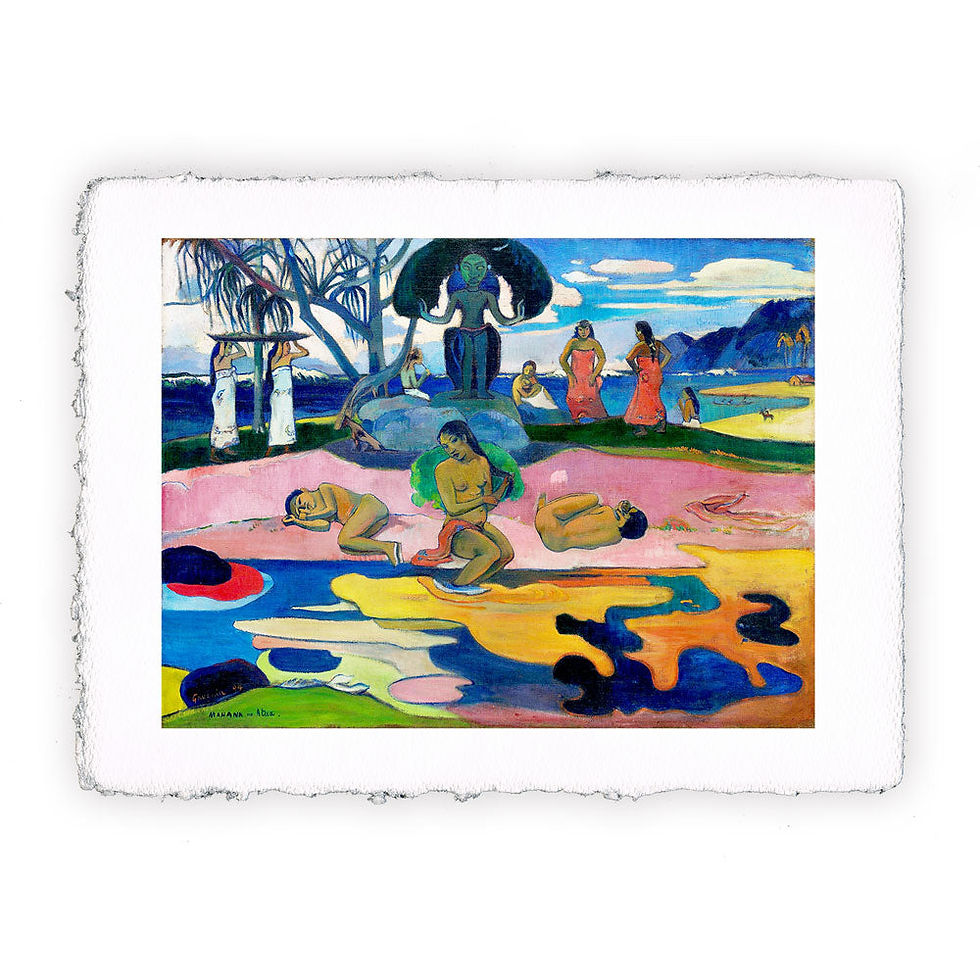 Stampa Pitteikon dell'opera di Paul Gauguin "Giorno di Dio"