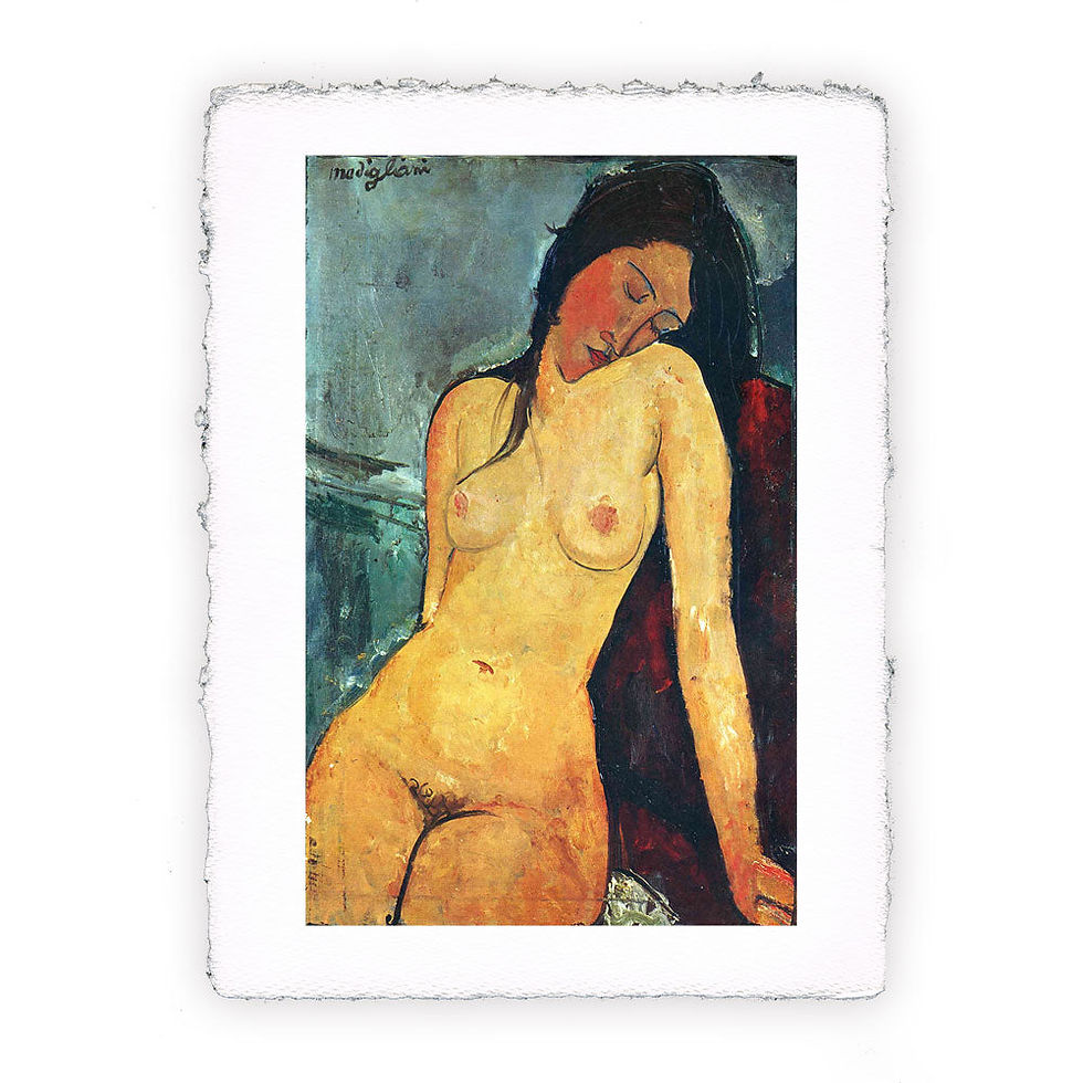 Stampa Pitteikon dell'opera di Amedeo Modigliani "Nudo seduto"