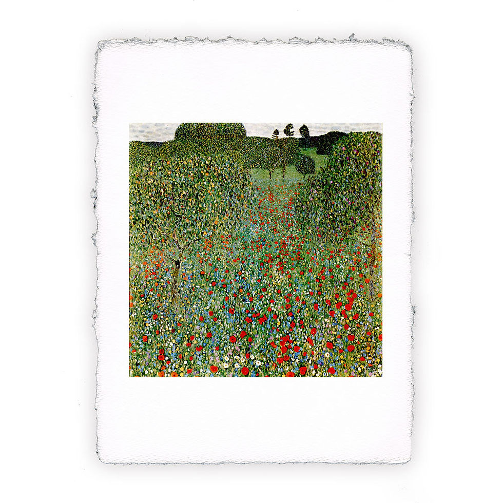 Stampa di Gustav Klimt - Campo di papaveri
