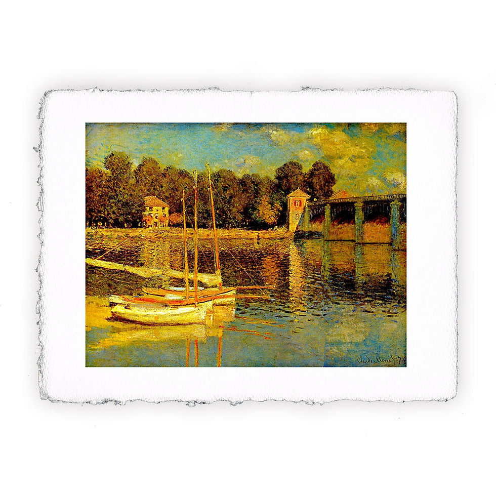 Stampa Pitteikon dell'opera di Claude Monet "Il ponte di Argenteuil"