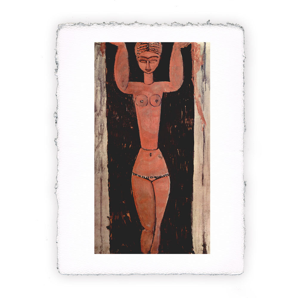 Stampa Pitteikon dell'opera di Amedeo Modigliani "Cariatide in piedi"