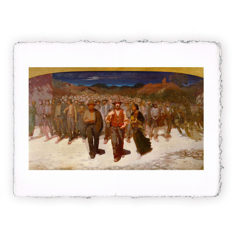 Stampa Pitteikon dedicata al capolavoro di Pellizza da Volpedo intitolato Fiumana