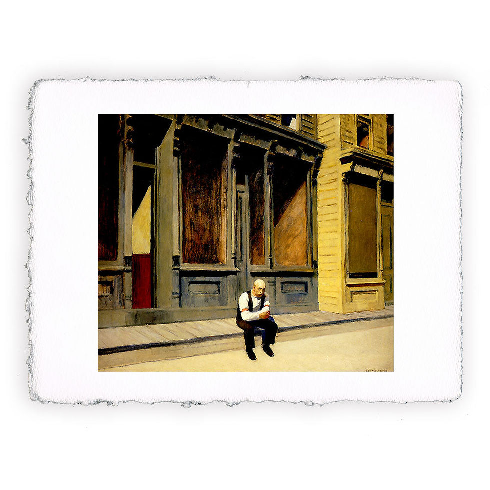 Stampa Pitteikon dedicata a Edward Hopper "Sunday (Domenica)"