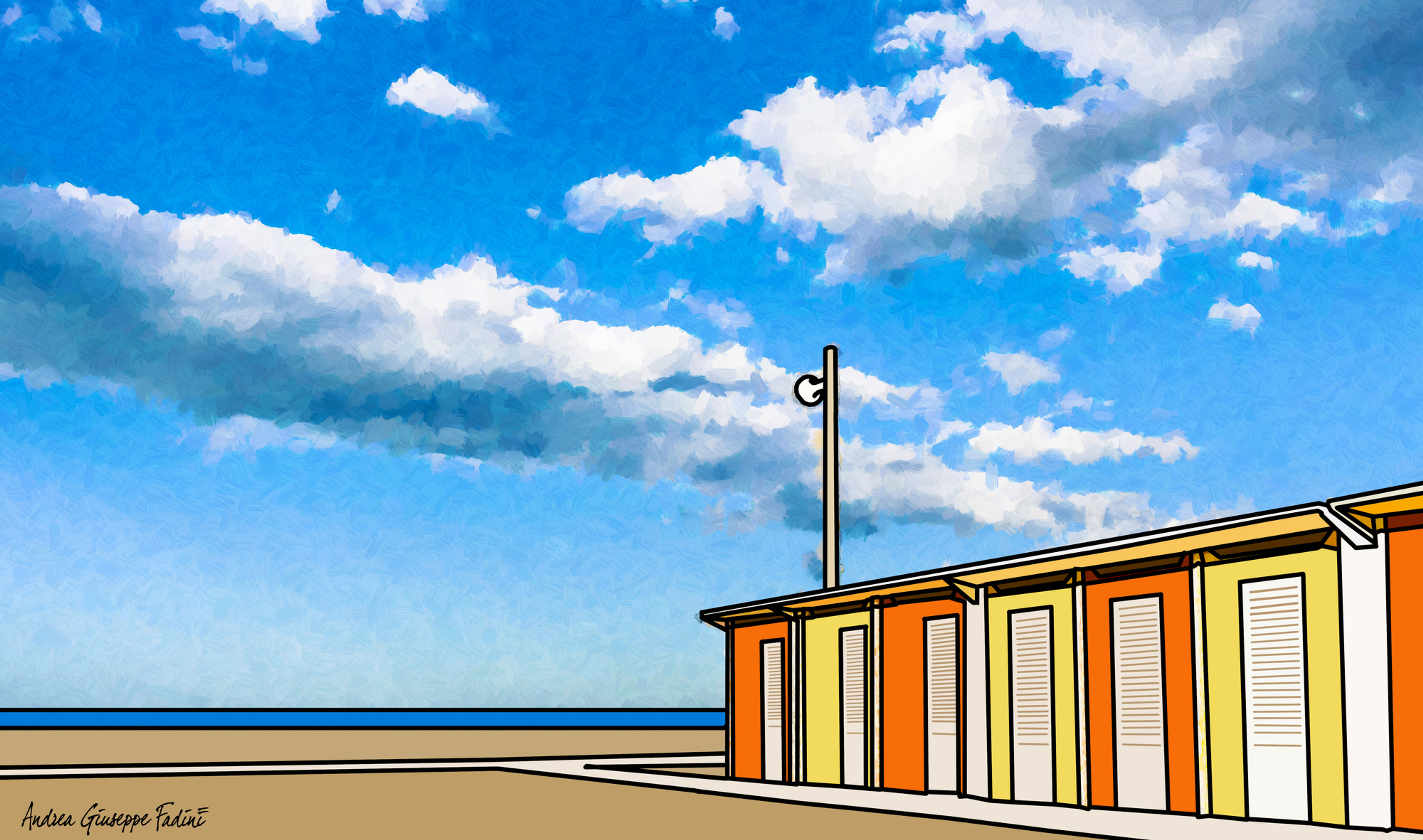 Cabine sulla spiaggia