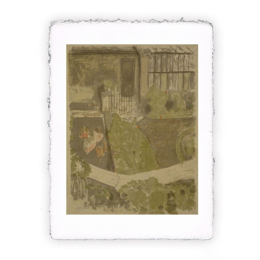 Stampa Pitteikon dell'opera di Edouard Vuillard "Il giardino davanti allo studio"