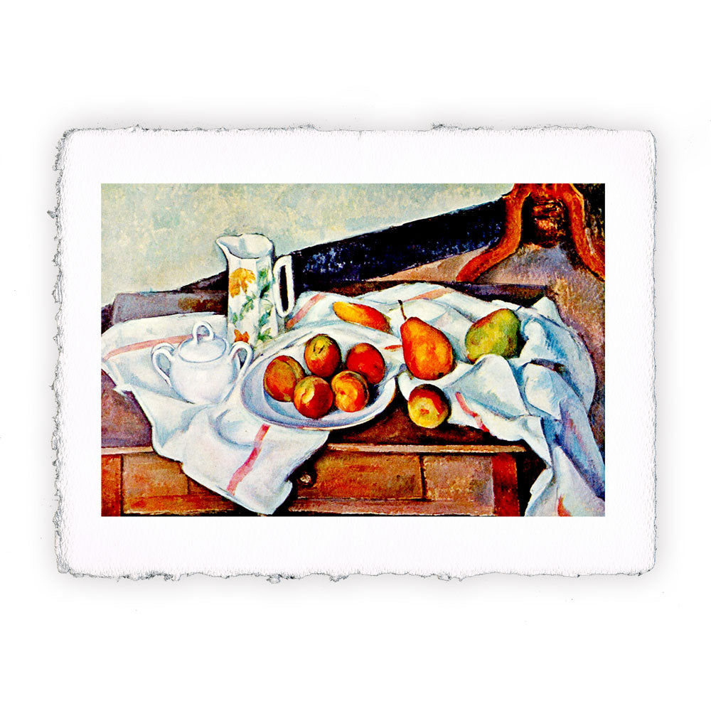 Stampa Pitteikon dell'opera di Paul Cezanne "Natura morta con pesche e pere"