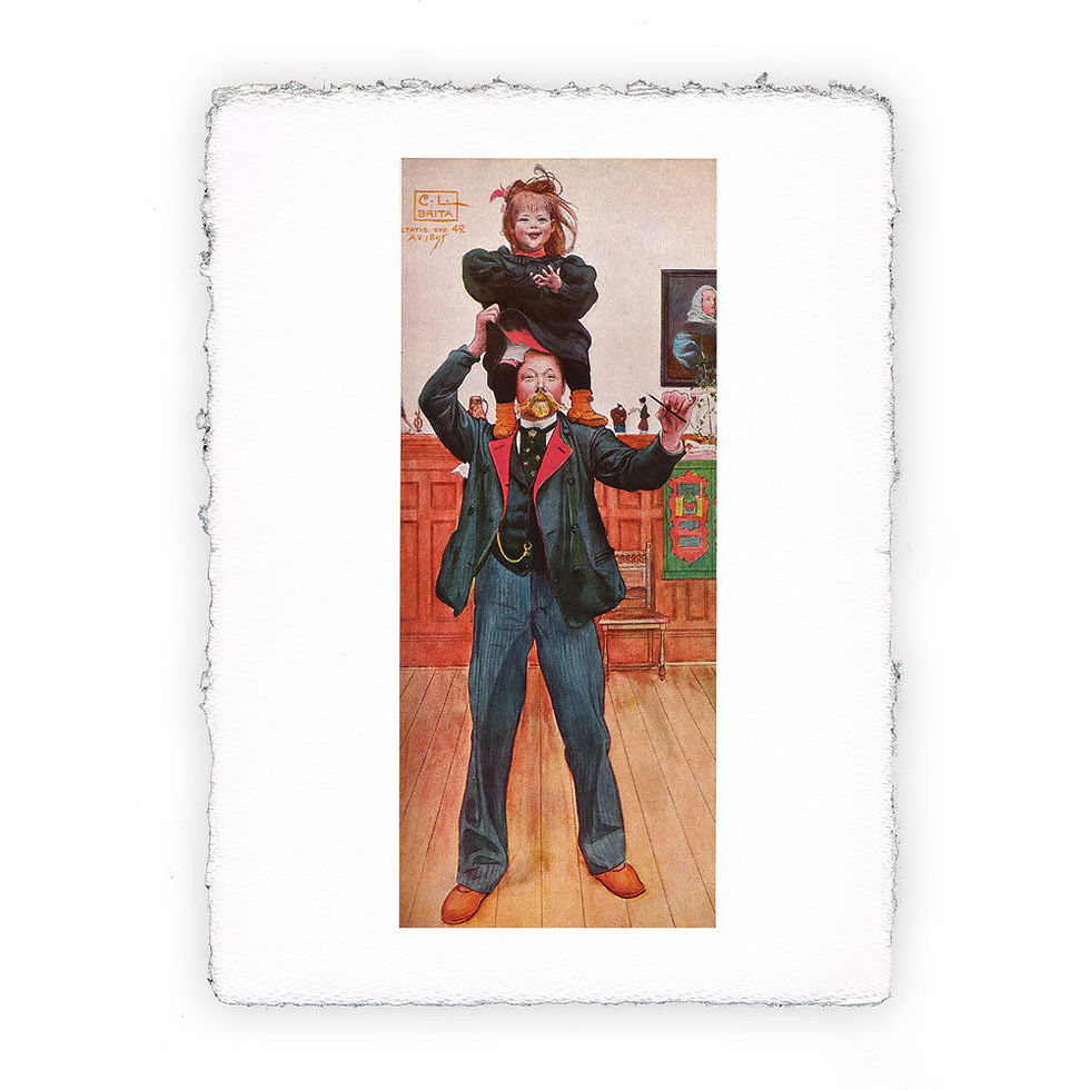 Stampa di Carl Larsson - Autoritratto con Brita