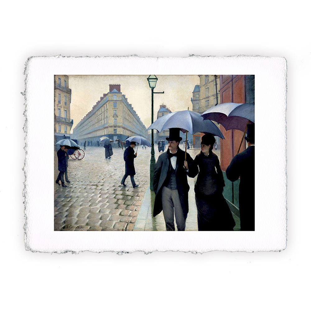 Stampa Pitteikon del capolavoro di Gustave Caillebotte "Rue de Paris con tempo piovoso"
