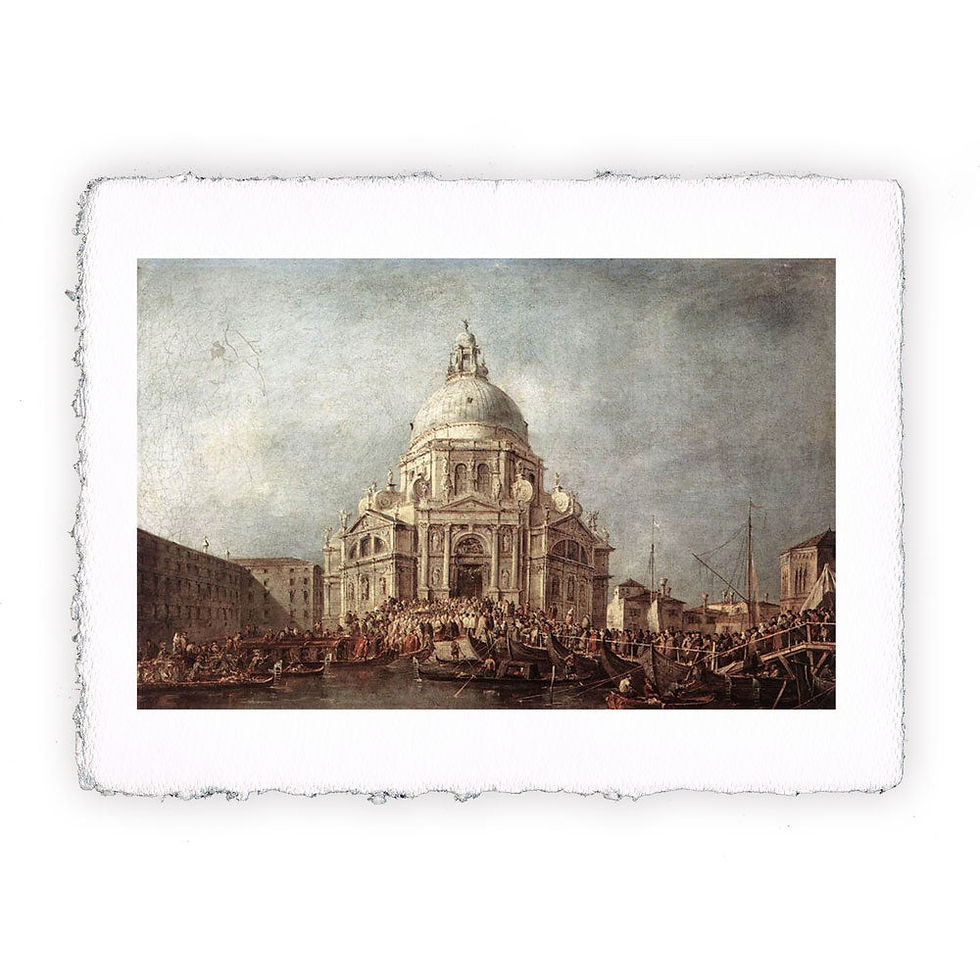 Stampa Pitteikon dell'opera di Francesco Guardi "Il Doge alla Basilica della salute"