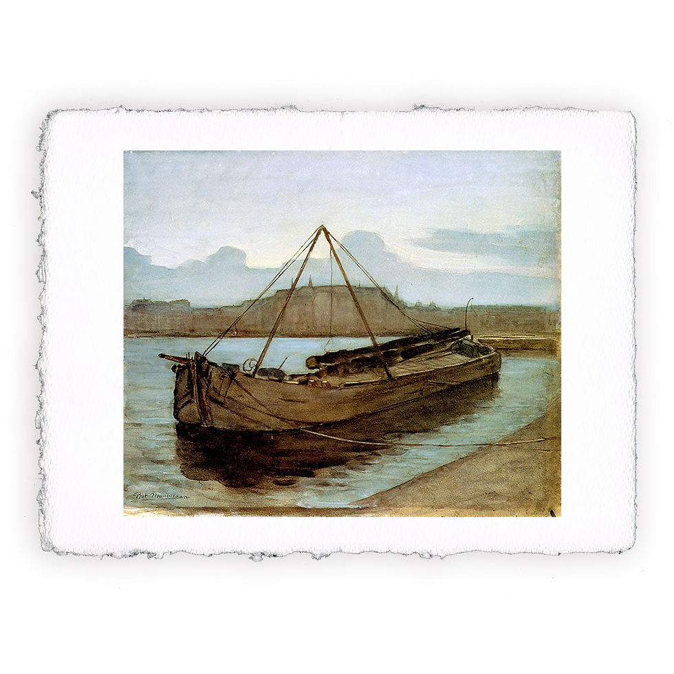 Stampa Pitteikon dell'opera di Piet Mondrian "Sera a Weesperzijde Sun"