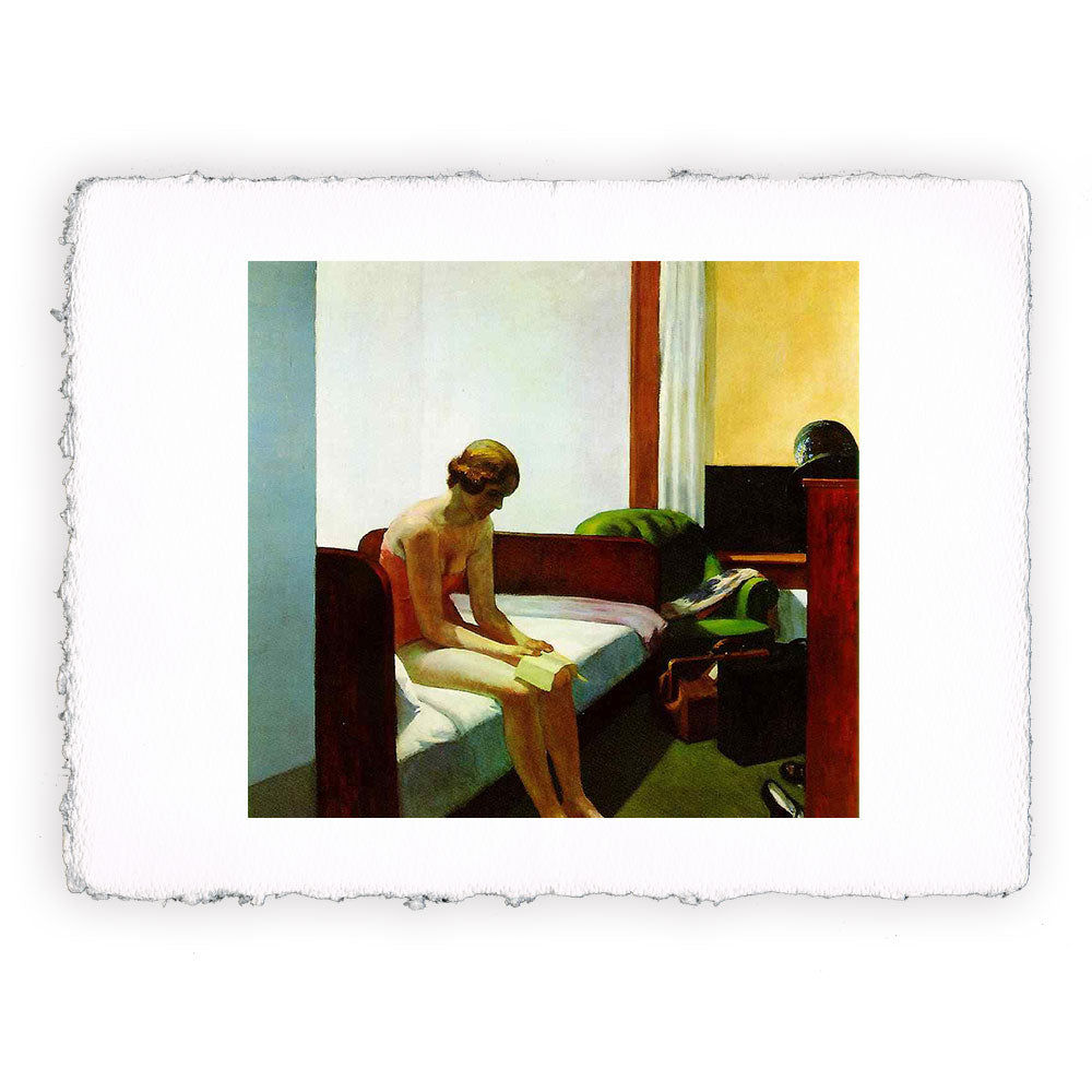 Stampa Pitteikon dedicata a Edward Hopper "Hotel room"