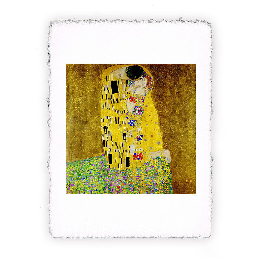 Stampa Pitteikon dell'opera di Gustav Klimt "Il bacio"
