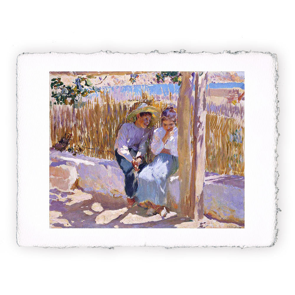 Stampa Pitteikon dell'opera di Joaquin Sorolla "Idillio a Javea"