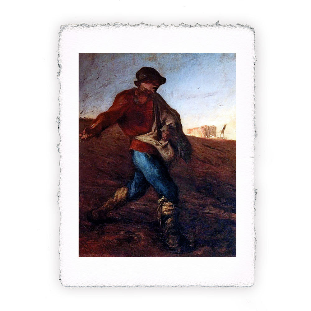 Stampa Pitteikon dell'opera di Jean Millet "Il seminatore I"