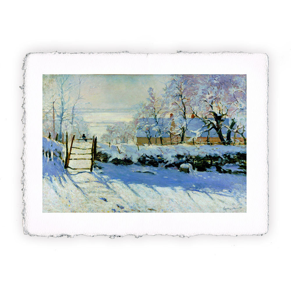 Stampa Pitteikon dell'opera di Claude Monet "La gazza"