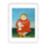 Stampa Pitteikon dell'opera di Henri Rousseau "Bambina con la bambola"