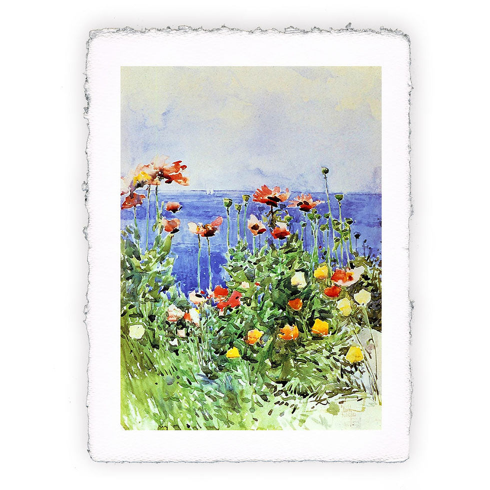 Stampa Pitteikon dell'opera di Childe Hassam "Papaveri nell'isola di Shoals"