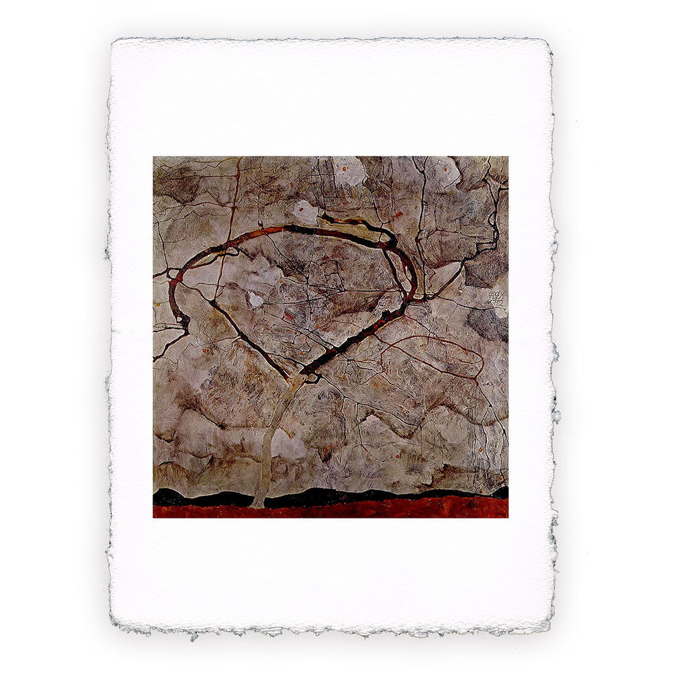Stampa Pitteikon dell'opera di Egon Schiele "Albero autunnale in movimento"