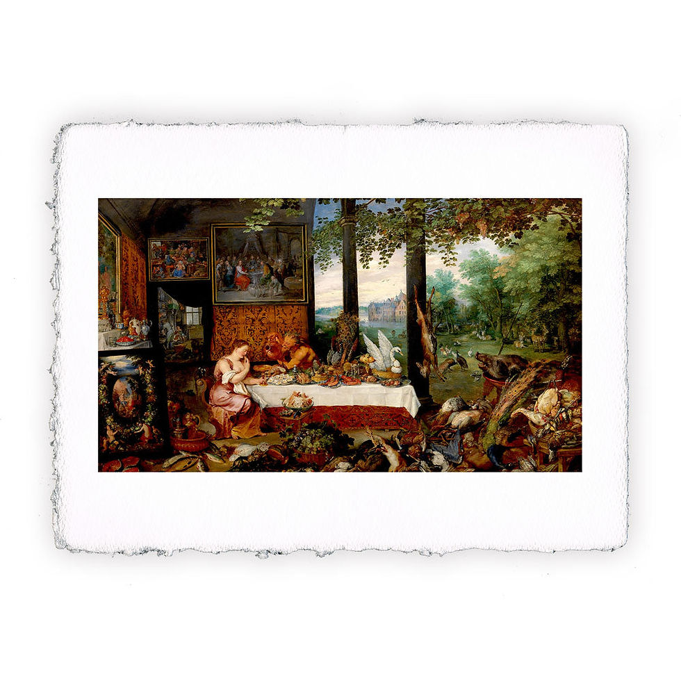 Stampa Pitteikon dell'opera di Peter Paul Rubens "I 5 sensi. Gusto"