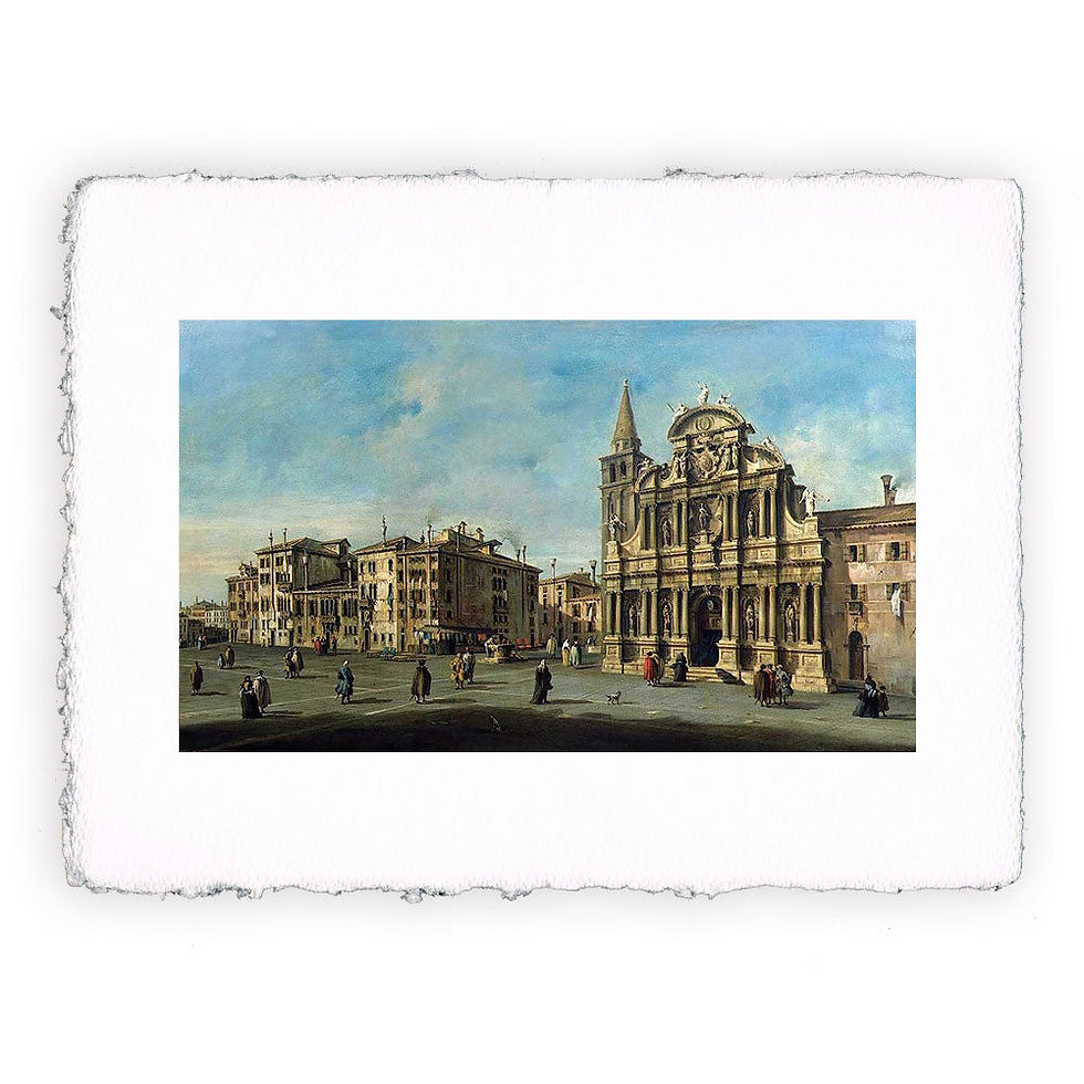 Stampa Pitteikon dell'opera di Francesco Guardi "Chiesa di Santa Maria Zobenigo"