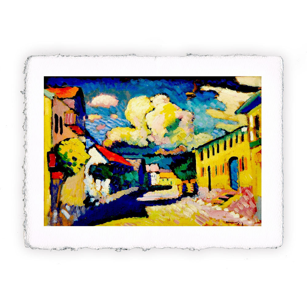 Stampa Pitteikon dell'opera di Vasilij Kandinskij "Murnau, Dorfstrasse"