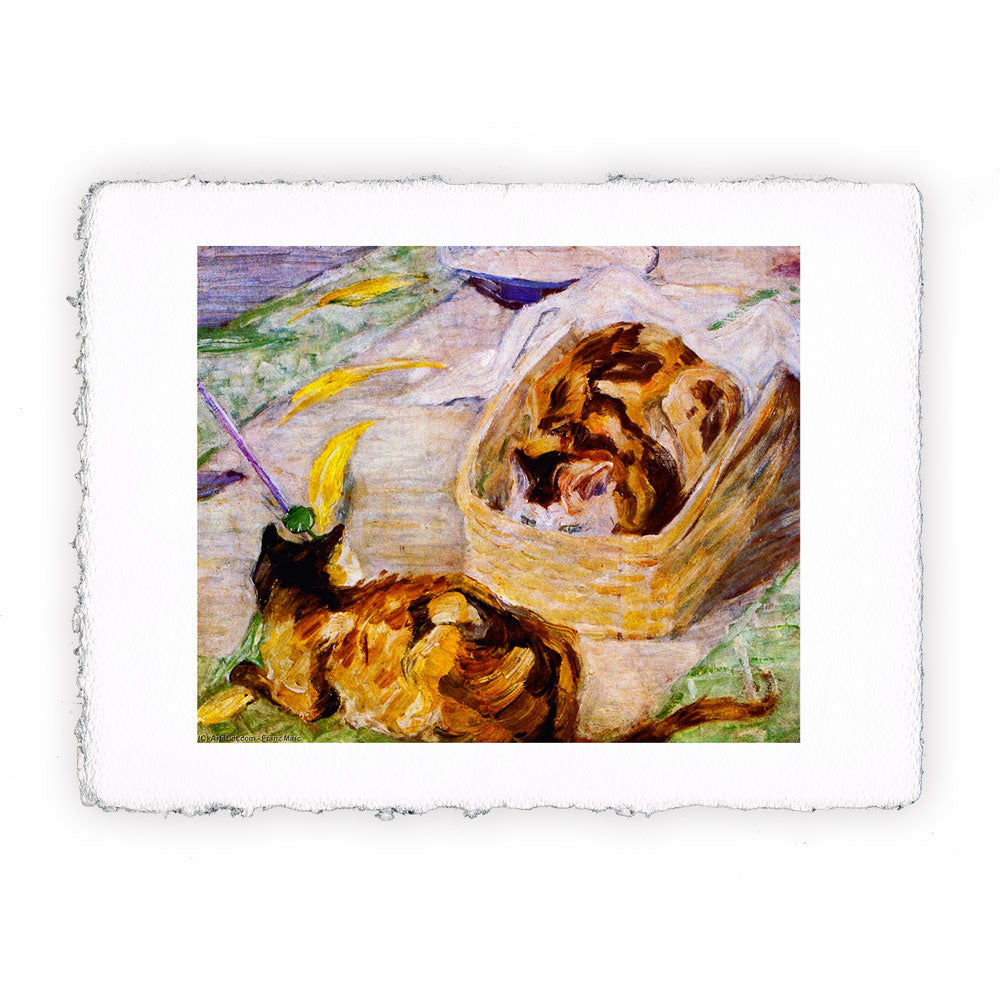 Stampa Pitteikon dell'opera di Franz Marc "Gatto nel cestino" o "Studio di gatti III"