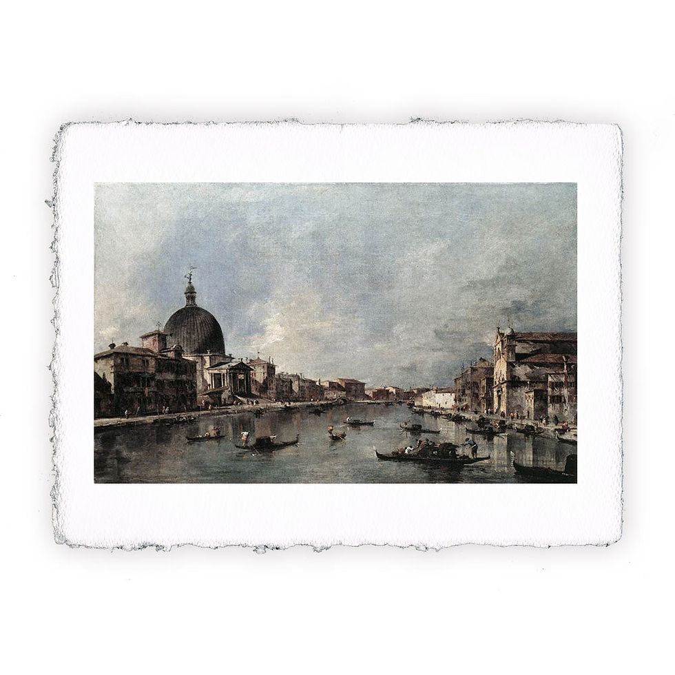 Stampa Pitteikon dell'opera di Francesco Guardi "Il Canal Grande con San Simeone piccolo e Santa Lucia"