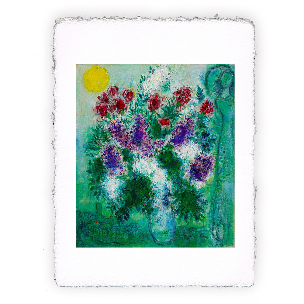 Stampa Pitteikon dedicata all'opera di Marc Chagall "Fiori di Vence o Lillà su Vence"