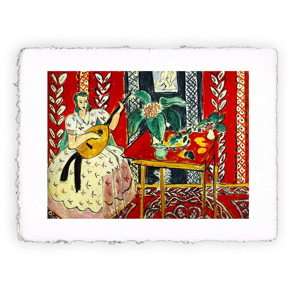 Stampa Pitteikon dedicata all'opera di Henri Matisse "Il liuto"