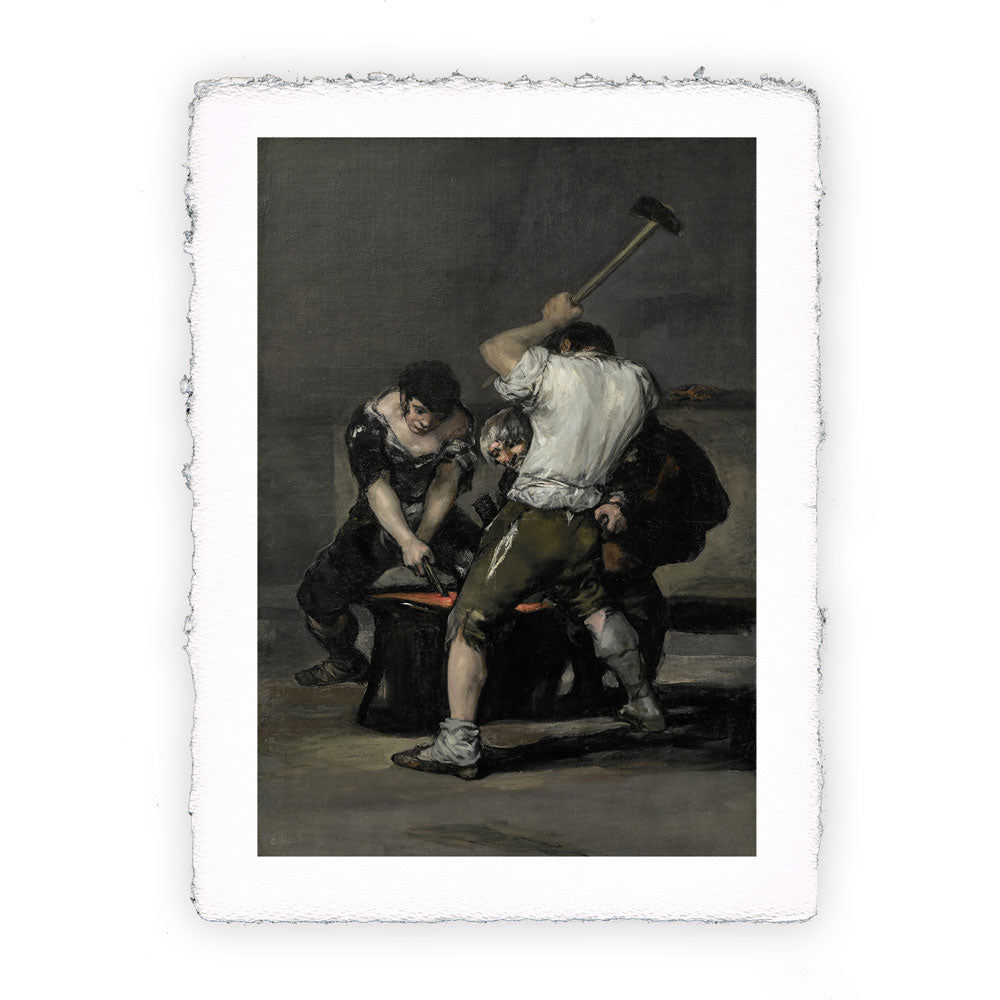 Stampa Pitteikon dell'opera di Francisco Goya "La fucina"