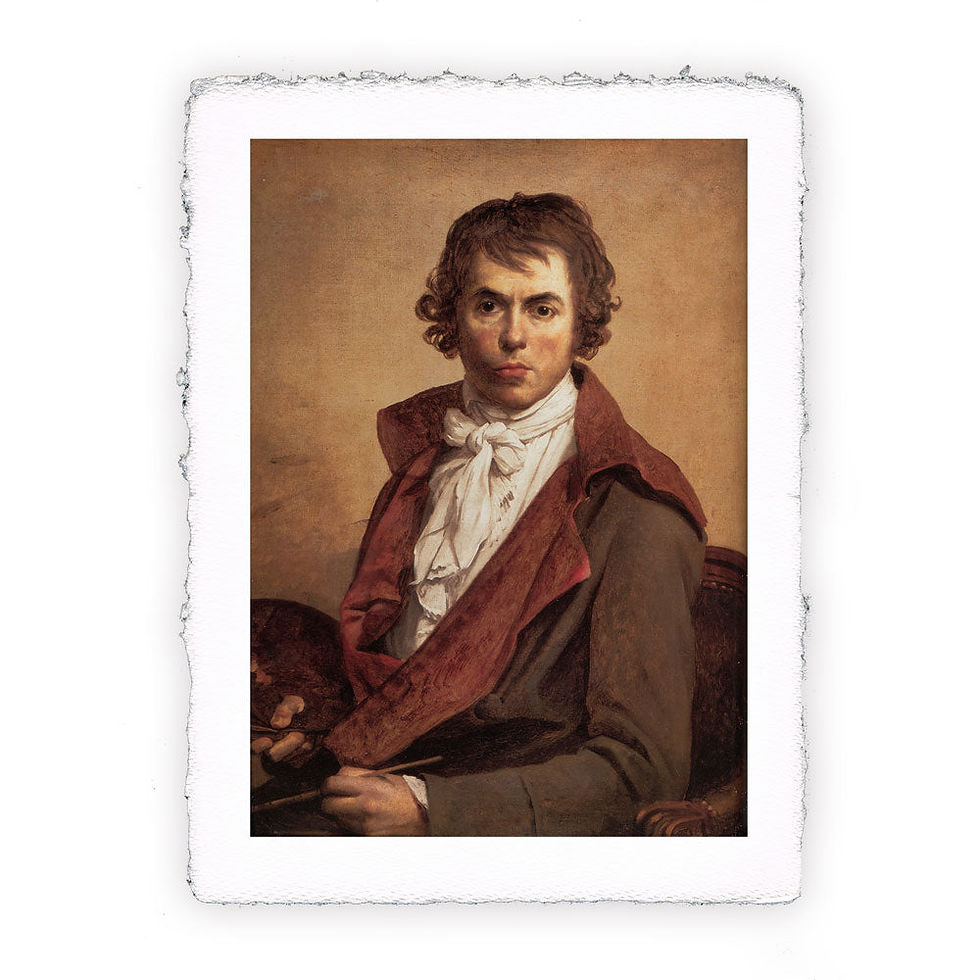 Stampa Pitteikon dell'opera di Jacques-Louis David "Autoritratto"