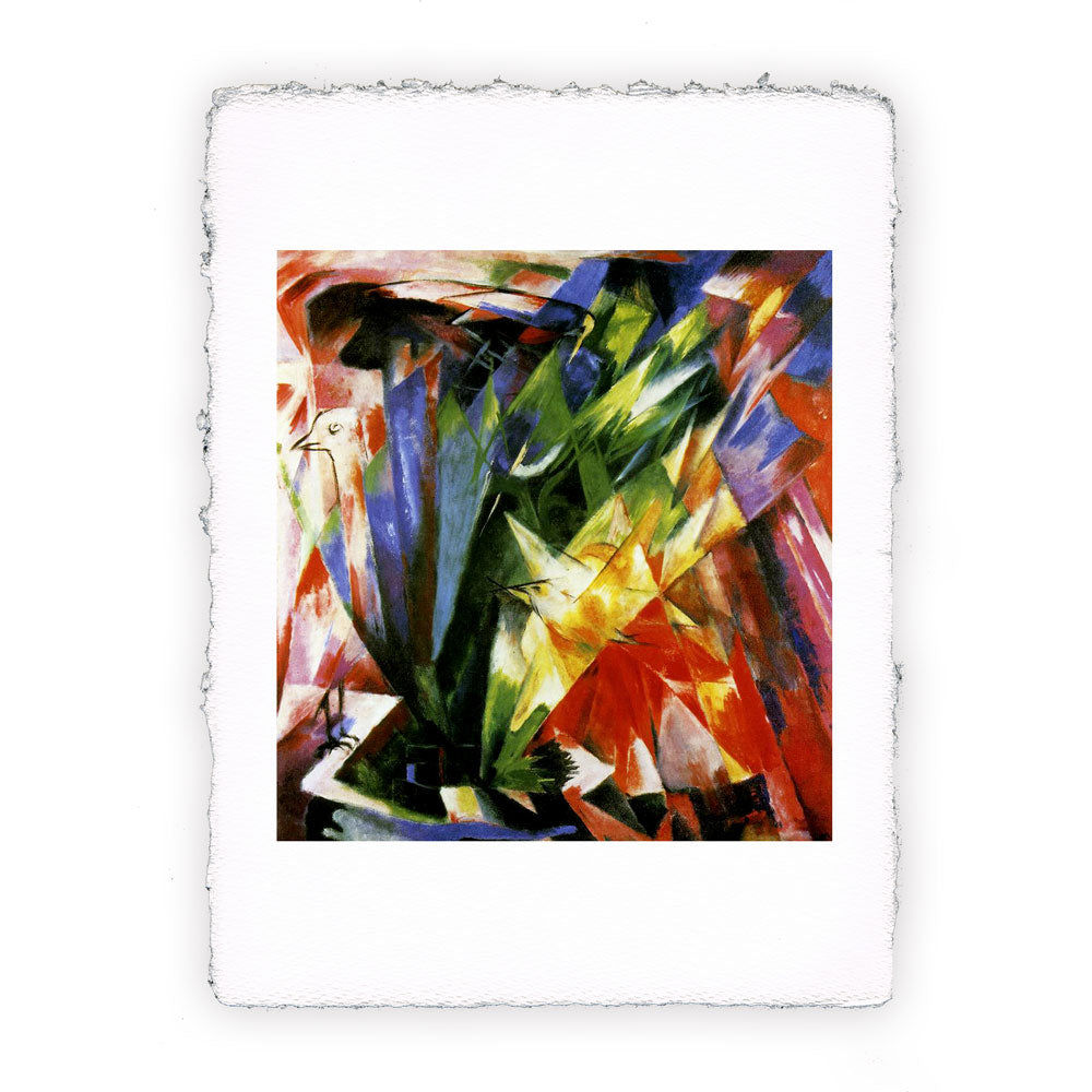 Stampa Pitteikon dell'opera di Franz Marc "Uccelli"