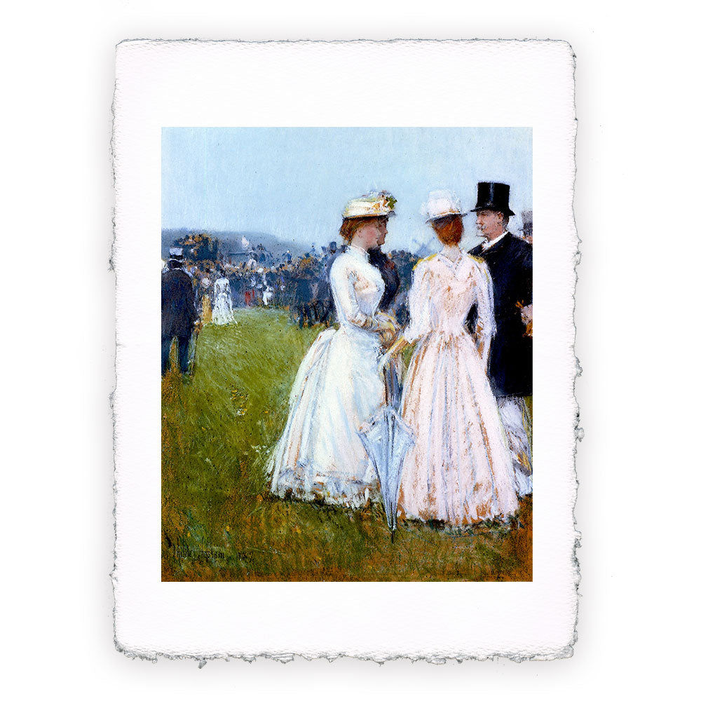 Stampa Pitteikon dell'opera di Childe Hassam "Al Grand Prix"