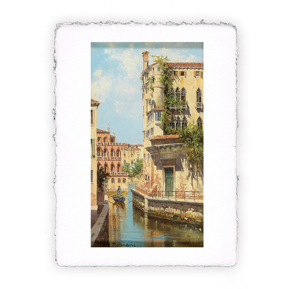 Stampa Pitteikon dell'opera di Antonietta Brandeis "Palazzo Contarini degli Scrigni e Corfù, Rio di San Trovaso, Venezia"