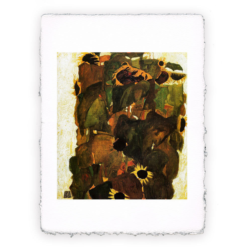 Stampa Pitteikon dell'opera di Egon Schiele "Girasoli II"