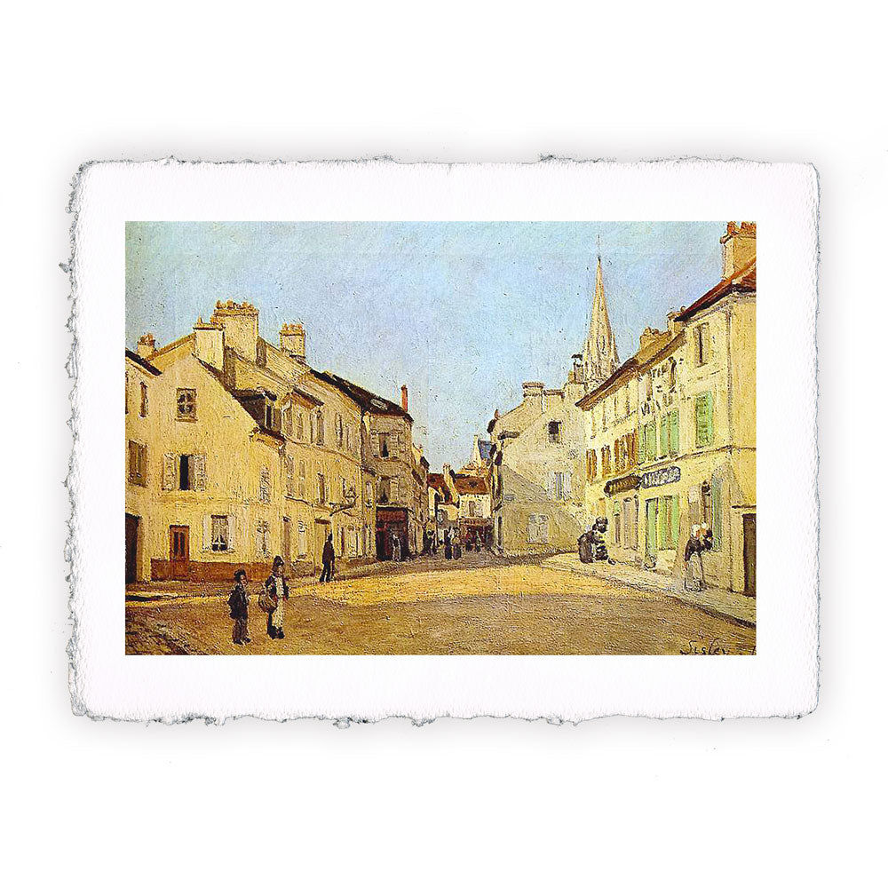 Stampa Pitteikon dell'opera di Alfred Sisley "Rue de la Chaussée ad Argenteuil"