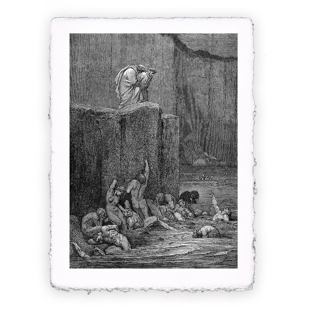 Stampa Pitteikon dell'opera di Gustave Doré - Inferno canto 18 - 3