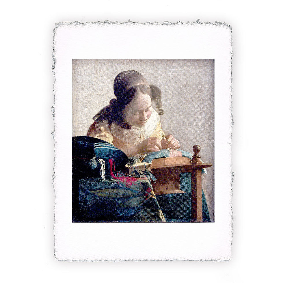 Stampa Pitteikon dell'opera di Jan Vermeer "Merlettaia"