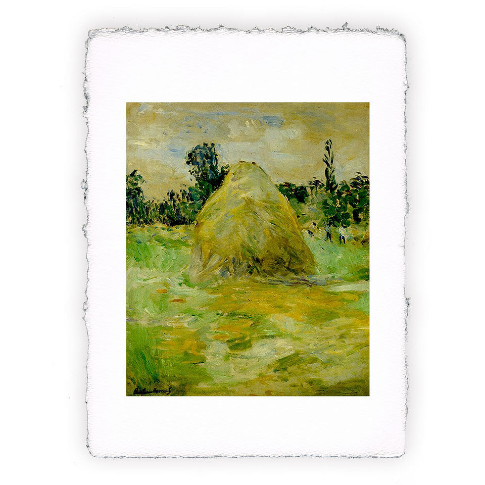 Stampa Pitteikon dell'opera di Berthe Morisot "Pagliaio" o "Covone di paglia"