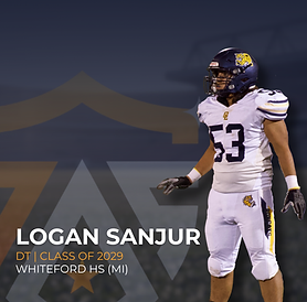 Logan Sanjur | DT | Class of 2029 | Whiteford High School | Michigan | SAS Athlete Spotlight Graphic