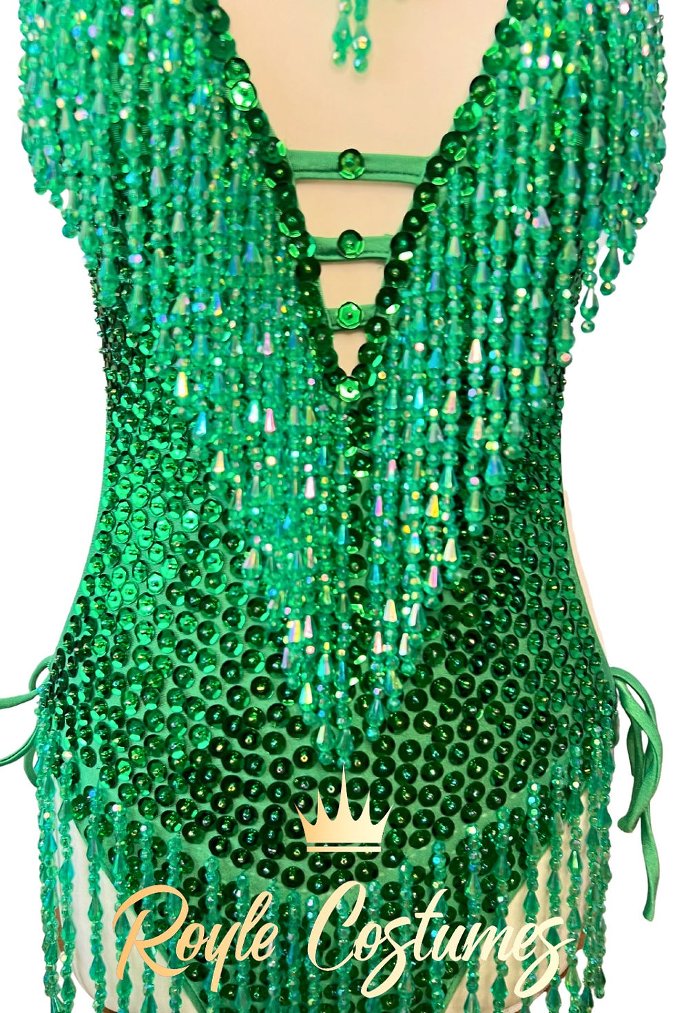 Thumbnail: Emerald Green Sequin Showgirl Leotard for Showgirl Costume